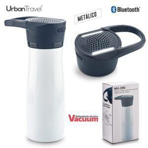 Botilito Metálico con Speaker Urban Travel 530ml