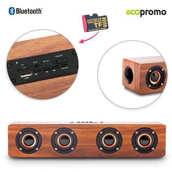 Speaker Bluetooth Retro Bamboo