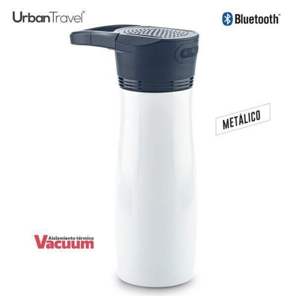 Botilito Metálico con Speaker Urban Travel 530ml