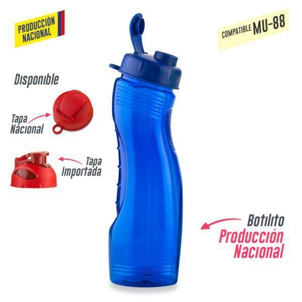 BOTILITO SATURNO PVC 850ML - PRODUCCION NACIONAL (VER MU-35 - TAPA PESTA)