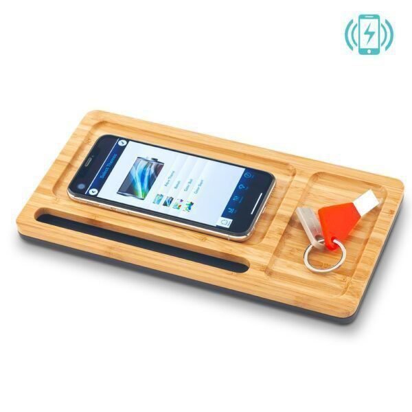 Organizador de Escritorio Bamboo con Cargador